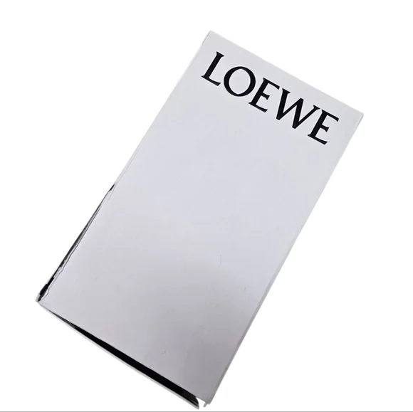 LOEWE Anagram Perforated Leather Slides Sandals Caramel - Size 10